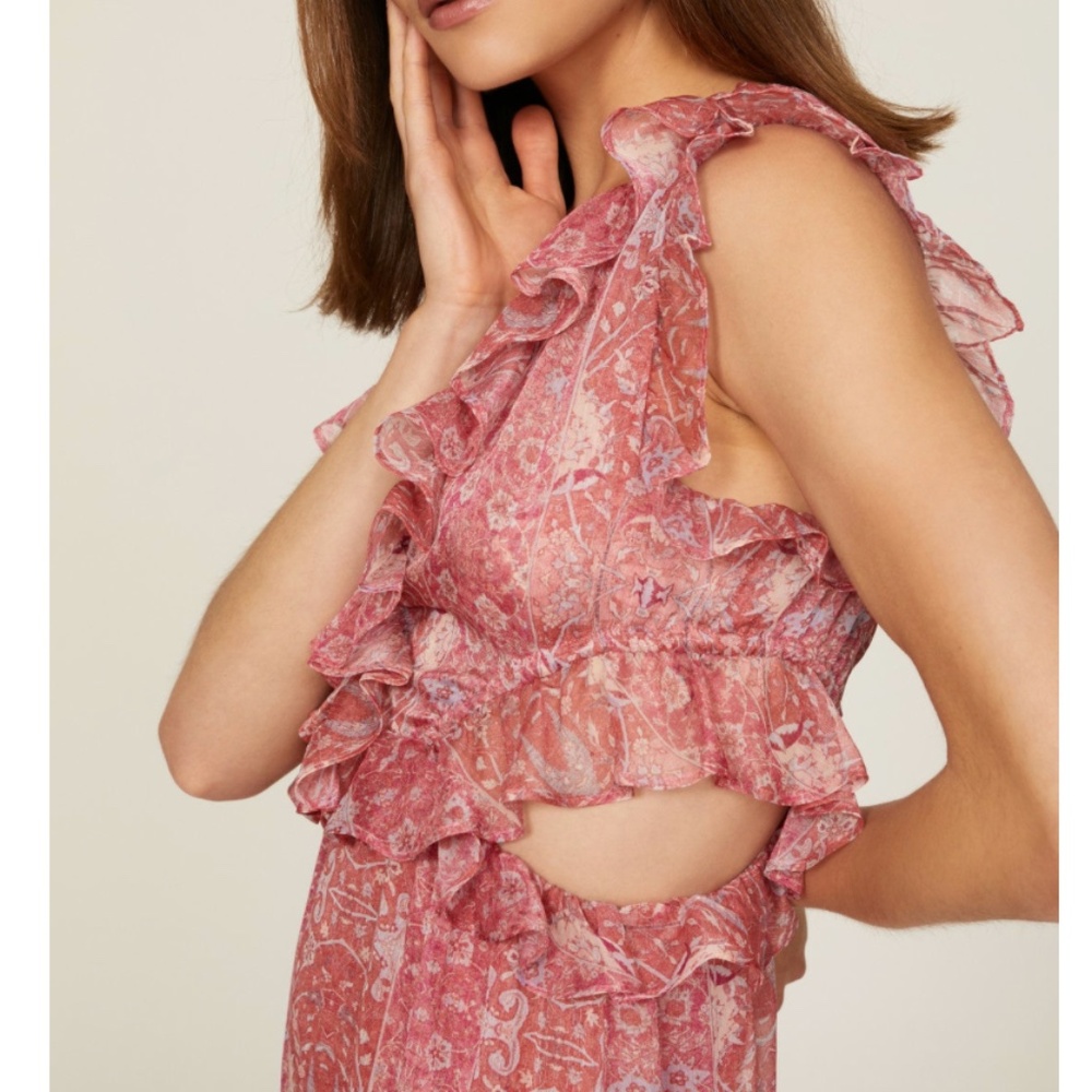 MISA Natasha Dress Washed Rose Lilac | Sz XS - Picture 4 of 7